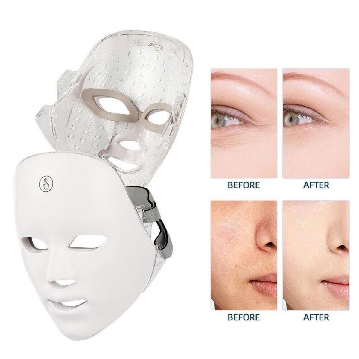 Lumèclat 7-Color LED Red Light Therapy Face Mask + Hyaluronic Acid Serum